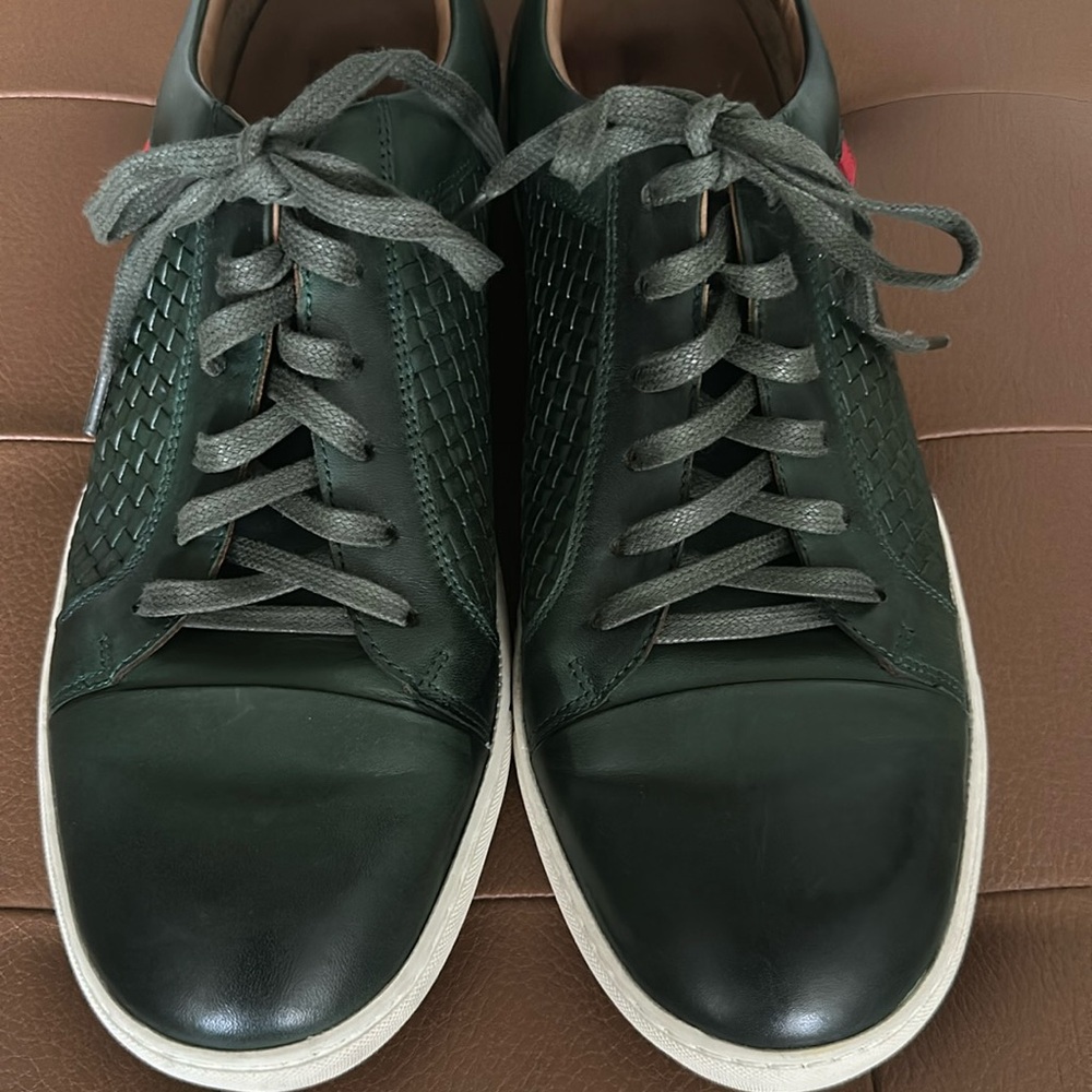 Marc Joseph New York Men's Leather Made in Brazil Luxury Lace-up Weave Detail